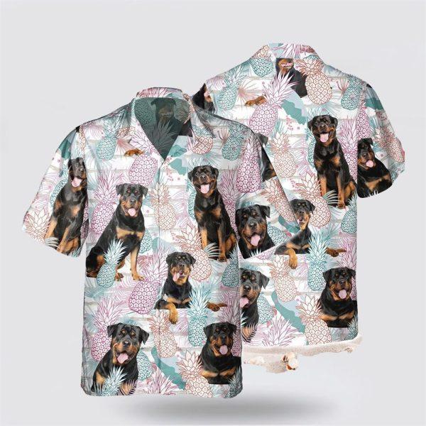 Rottweiler Dog Pineapple Pattern Hawaiian Shirt – Gift For Dog Lover