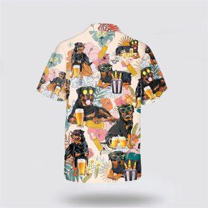 Rottweiler Dog With Yellow Beer Tropic Pattern Hawaiian Shirt Gift For Dog Lover 2 krb2mx.jpg