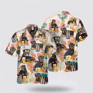 Rottweiler Dog With Yellow Beer Tropic Pattern Hawaiian Shirt Gift For Dog Lover 3 lrmgkk.jpg