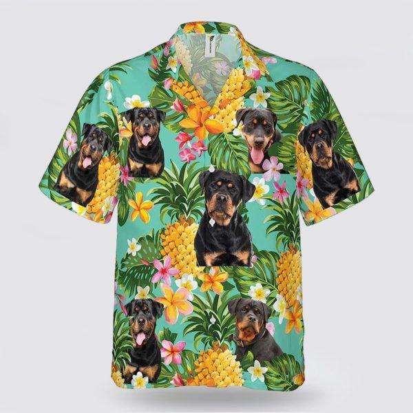 Rottweiler On The Flower BananaTropic Background Hawaiian Shirt – Pet Lover Hawaiian Shirts