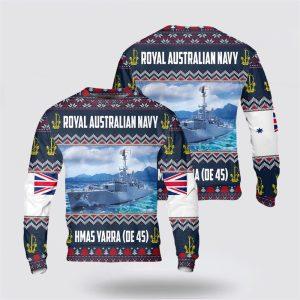 Royal Australian Navy HMAS Yarra (DE 45) Christmas Sweater 3D – Unique Christmas Sweater Gift For Military Personnel