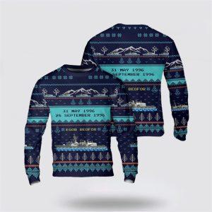 Royal Canadian Navy HMCS Ottawa (FFH 341) Christmas AOP Sweater – Unique Christmas Sweater Gift For Military Personnel