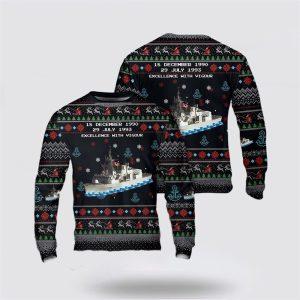 Royal Canadian Navy HMCS Toronto (FFH 333) Christmas AOP Sweater – Unique Christmas Sweater Gift For Military Personnel