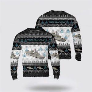 Royal Canadian Navy HMCS Winnipeg FFH 338 Christmas AOP Sweater – Unique Christmas Sweater Gift For Military Personnel