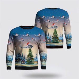 Royal New Zealand Navy Karman SH-2G(I) Sea Sprite Christmas Sweater 3D – Unique Christmas Sweater Gift For Military Personnel