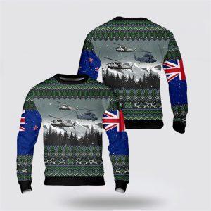 Royal New Zealand Navy SH-2G(I) Seasprite Helicopter Christmas AOP Sweater – Unique Christmas Sweater Gift For Military Personnel