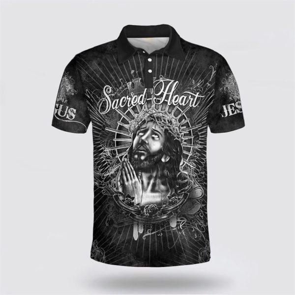 Sacred Heart Jesus Polo Shirt – Gifts For Christian Families