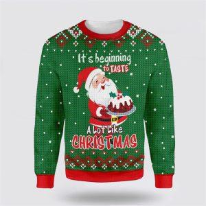 Santa Claus Baking Ugly Christmas Sweater Gift…