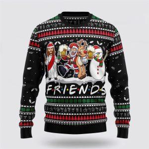 Santa Claus Jesus Friend Ugly Christmas Sweater…