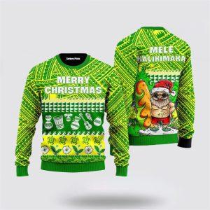 Santa Claus Mele Kalikimaka Ugly Christmas Sweater…