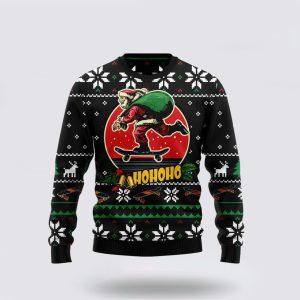 Santa Claus Skateboard Ugly Christmas Sweater –…