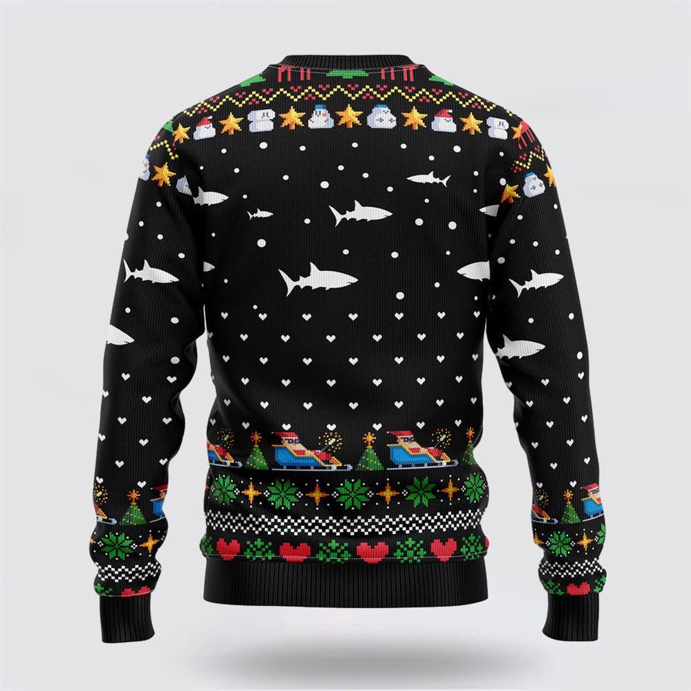 Santa Shark Ho Ho Ho Ugly Christmas Sweater – Sweater Gifts For Pet Lover Santa Shark Ho Ho Ho Ugly Christmas Sweater – Sweater Gifts For Pet Lover