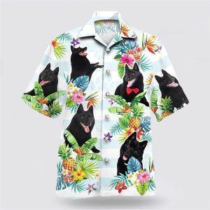 Schipperke Dog Pineapple Flower Pattern Hawaiian Shirt…