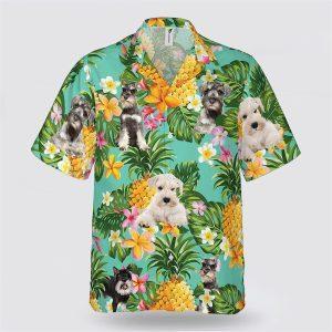 Schnauzer On The Flower BananaTropic Background Hawaiian…