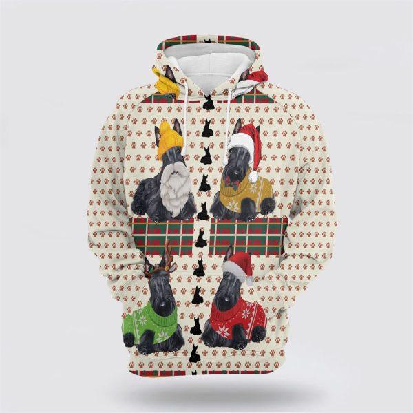 Scottish Terrier Christmas All Over Print 3D Hoodie – Pet Lover Christmas Hoodie