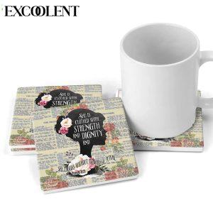 She Is Clothed With Strength And Dignity Stone Coasters Coasters Gifts For Christian 2 pdpk73.jpg