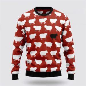 Sheep Black And White Ugly Christmas Sweater…