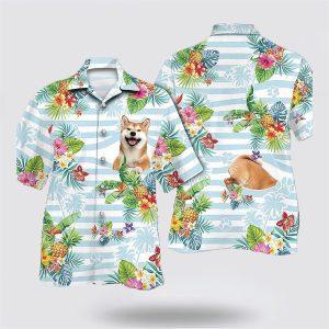 Shiba Inu Dog Pineapple Flower Pattern Hawaiian Shirt Dog Lover Hawaiian Shirts 1 eh64bb.jpg