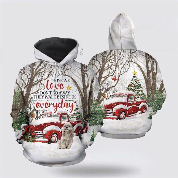 Shih Tzu Angel Christmas All Over Print 3D Hoodie – Pet Lover Christmas Hoodie