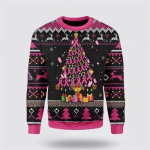 Shop Breast Cancer Awareness Ugly Christmas Sweater…