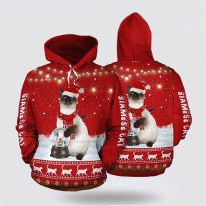 Siamese Cat Christmas Red 3D All Over…