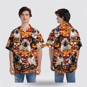 Siamese Cat Halloween Pattern Hawaiian Shirt Gift For Cat Lover 2 mwkj3h.jpg