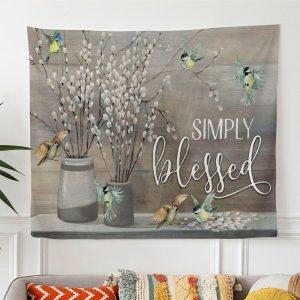 Simply Blessed Tapestry Wall Art Christian Wall…