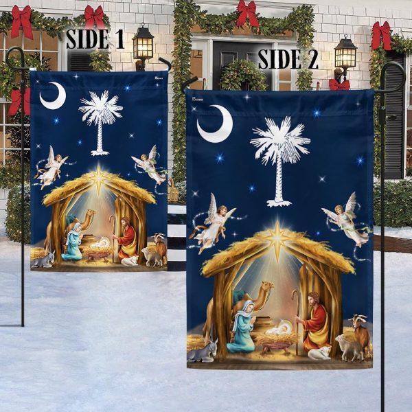 South Carolina Christmas Nativity of Jesus Flag – Christmas Flag Outdoor Decoration