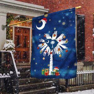 South Carolina Christmas Starry Night Flag 1