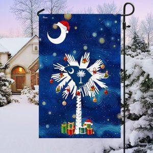 South Carolina Christmas Starry Night Flag 3