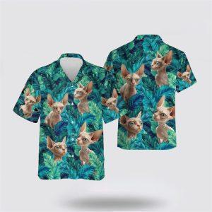 Sphyns Cat In The Green Tropic Pattern Hawaiin Shirt Gifts For Pet Lover 3 cpqtmf.jpg