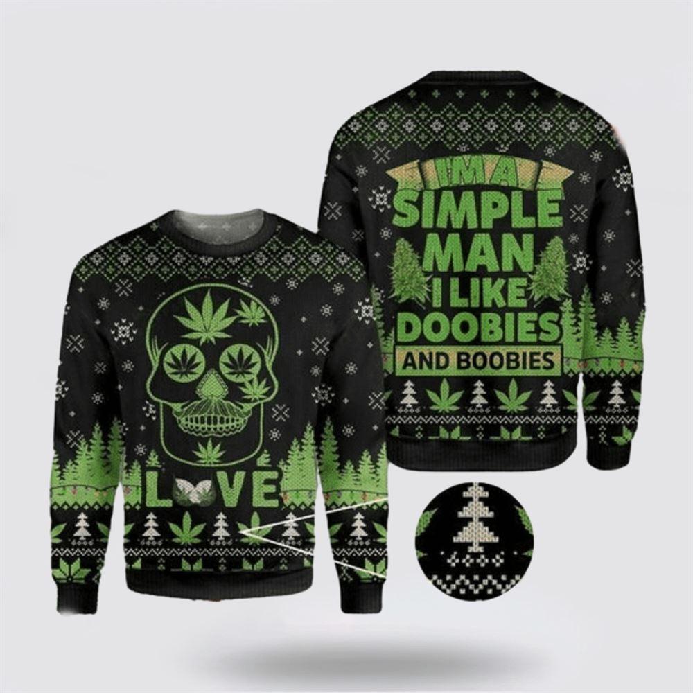 Spookily Festive Skull Christmas Ugly Sweater – Christmas Gifts For Frends