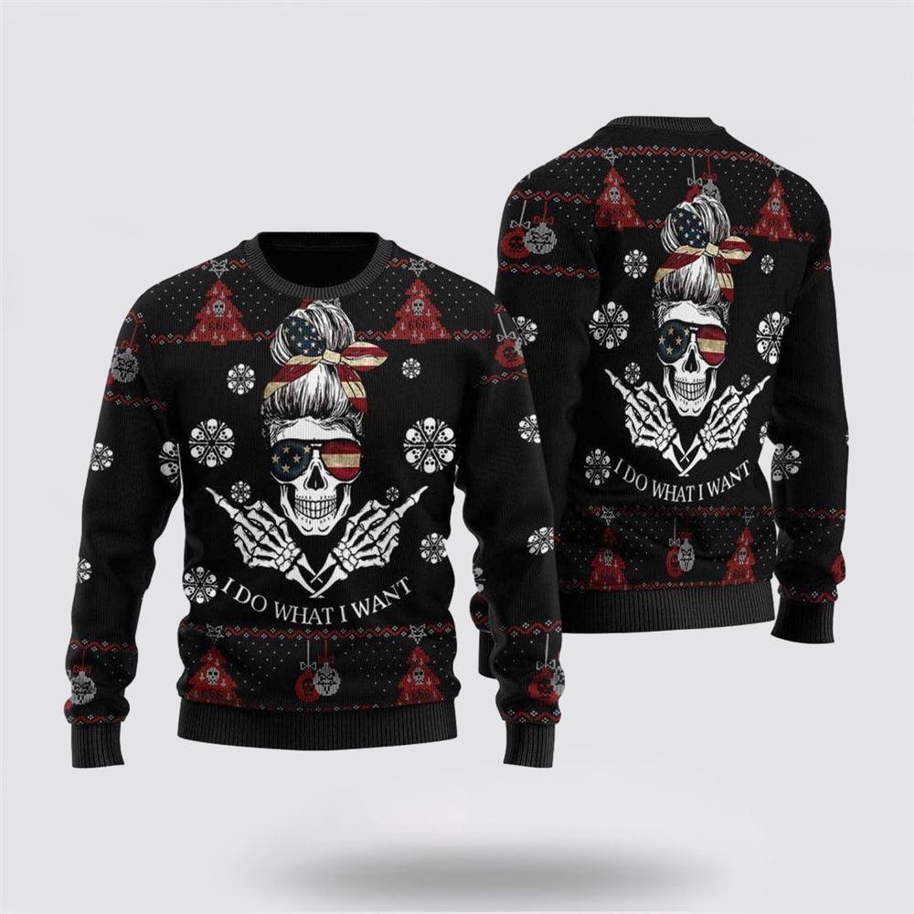 Spooktacular Skull Ugly Christmas Sweater – Christmas Gifts For Frends