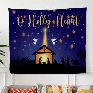 Starry Night Christmas O Holy Night Tapestry…