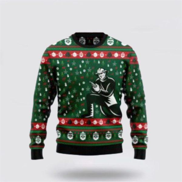 Stay Festive With Our Awesome Firefighter Ugly Christmas Sweater – Christmas Gifts For Firefighters