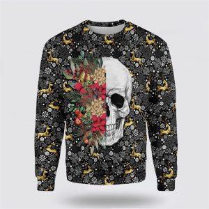 Stylish Symmetric Skull Ugly Christmas Sweater –…