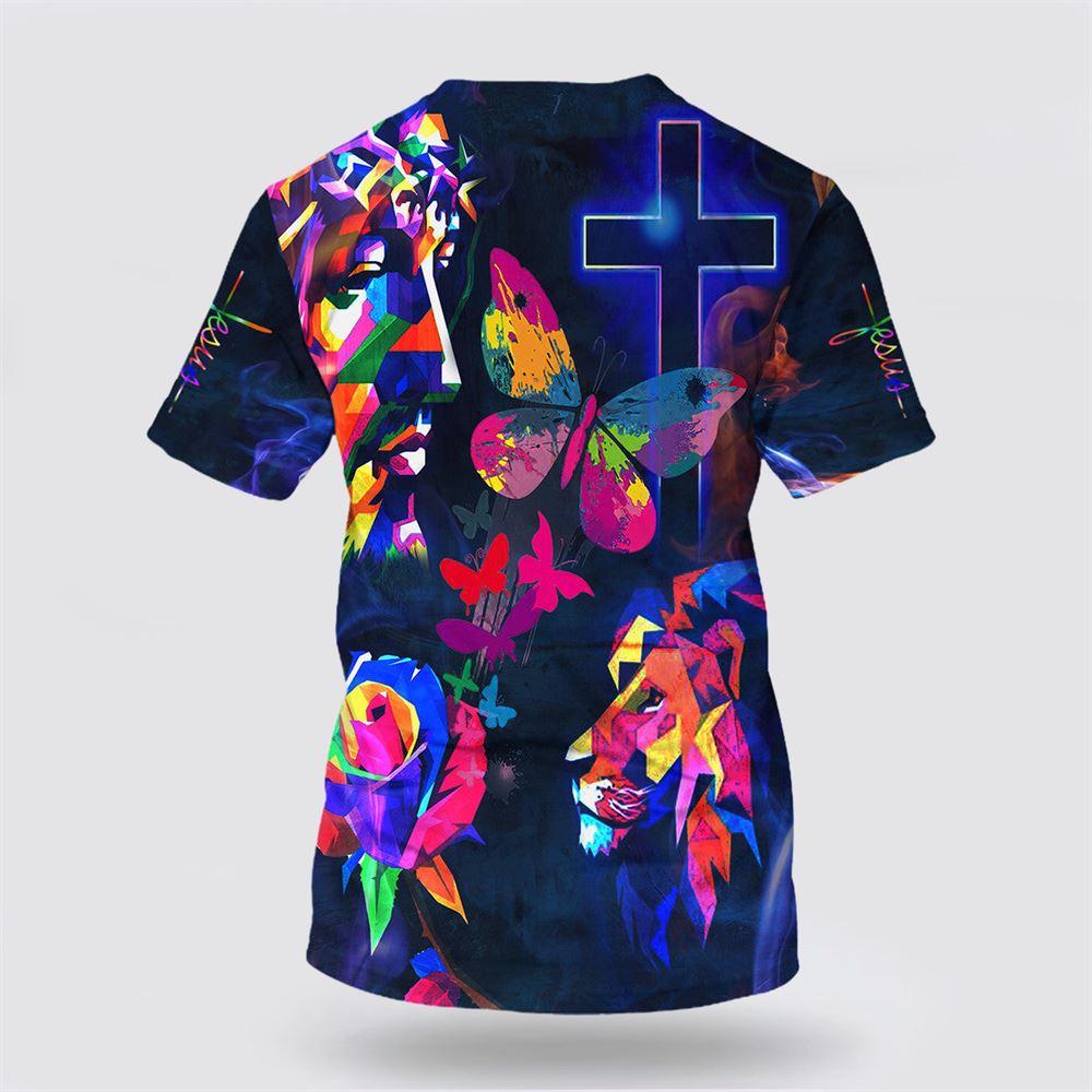 Sunflower Jesus Cross Butterfly All Over Print 3D T Shirt – Gifts For Christians Sunflower Jesus Cross Butterfly All Over Print 3D T Shirt – Gifts For Christians
