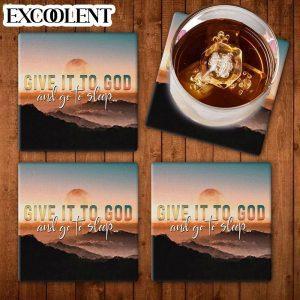 Sunset Painting Give It To God And Go To Sleep Stone Coasters Coasters Gifts For Christian 1 hekv3h.jpg