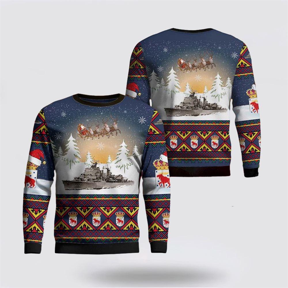 Swedish Navy HSwMS Gastrikland (J22) Ostergotland Class Destroyer Christmas Sweater – Christmas Sweater Gift For Military Personnel Swedish Navy HSwMS Gastrikland (J22) Ostergotland Class Destroyer Christmas Sweater – Christmas Sweater Gift For Military Personnel
