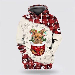 Tan Chihuahua In Snow Pocket Merry Christmas…