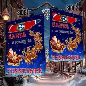 Tennessee Christmas Flag Santa Is Coming To Tennessee 2