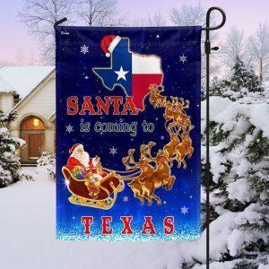 Texas Christmas Flag Santa Is Coming To Texas 3
