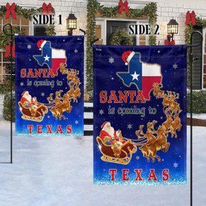 Texas Christmas Flag Santa Is Coming To Texas 4