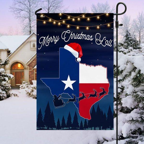 Texas Merry Christmas Y’all Flag – Christmas Flag Outdoor Decoration