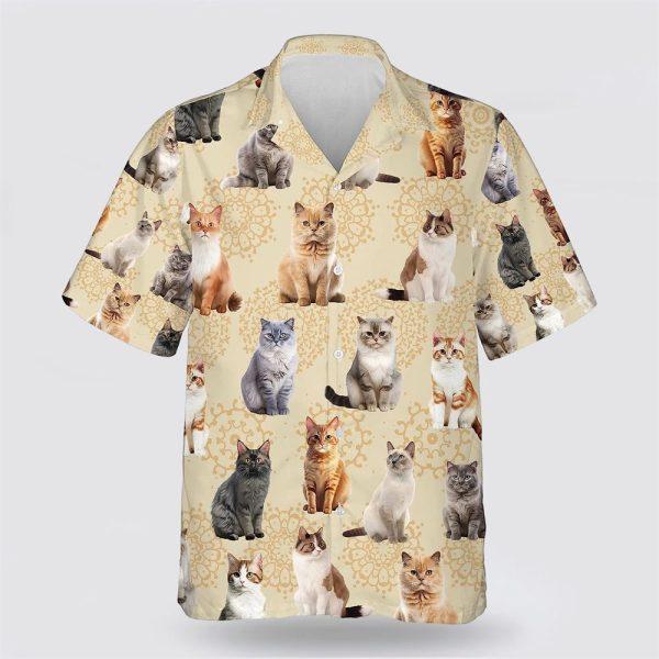 The Cat On The Yellow Background Hawaiin Shirt – Gifts For Pet Lover