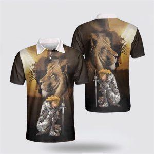 The Fearless Warrior Is Beside Jesus Polo Shirts Gifts For Christian Families 1 j858xo.jpg