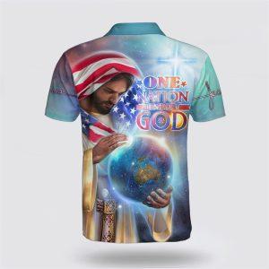 The Hands Of Jesus Holding Planet Earth Polo Shirt Gifts For Christian Families 2 oihj4a.jpg