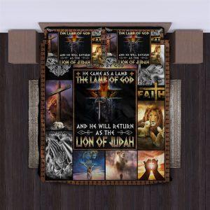 The Lamb Of God Lion Of Judah Christian Quilt Bedding Set Christian Gift For Believers 3 o9a1pv.jpg