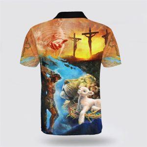 The Lion And The Lamb Polo Shirt Gifts For Christian Families 2 beiuyg.jpg