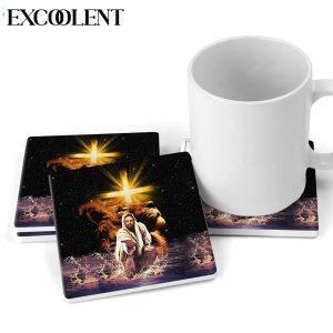 The Lion Of Judah Jesus Reaching Out His Hand Stone Coasters Coasters Gifts For Christian 2 po2aw3.jpg